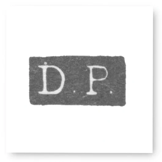 Клеймо мастера Прагст Даниэль Фредерик - Ленинград - инициалы