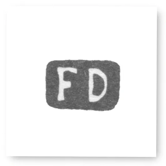 Клеймо мастера Древсен Иоганн Фридрих - Ленинград - инициалы